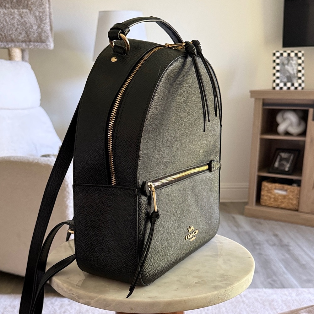 Coach Black Pebbled Leather Backpack - Picture 3 of 8